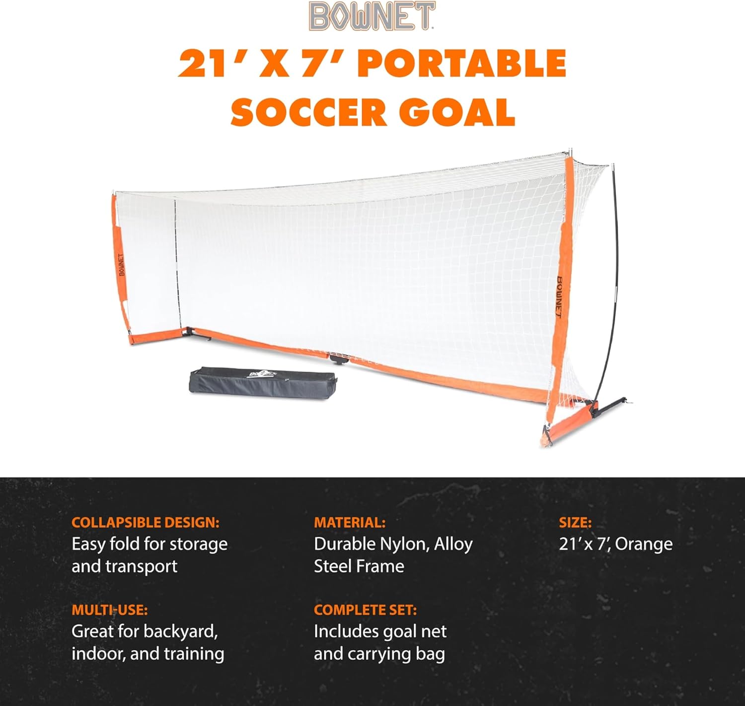 Bownet元ポータブルサッカーゴール( 6 x 12） 未使用】BOWNET 3' x 5